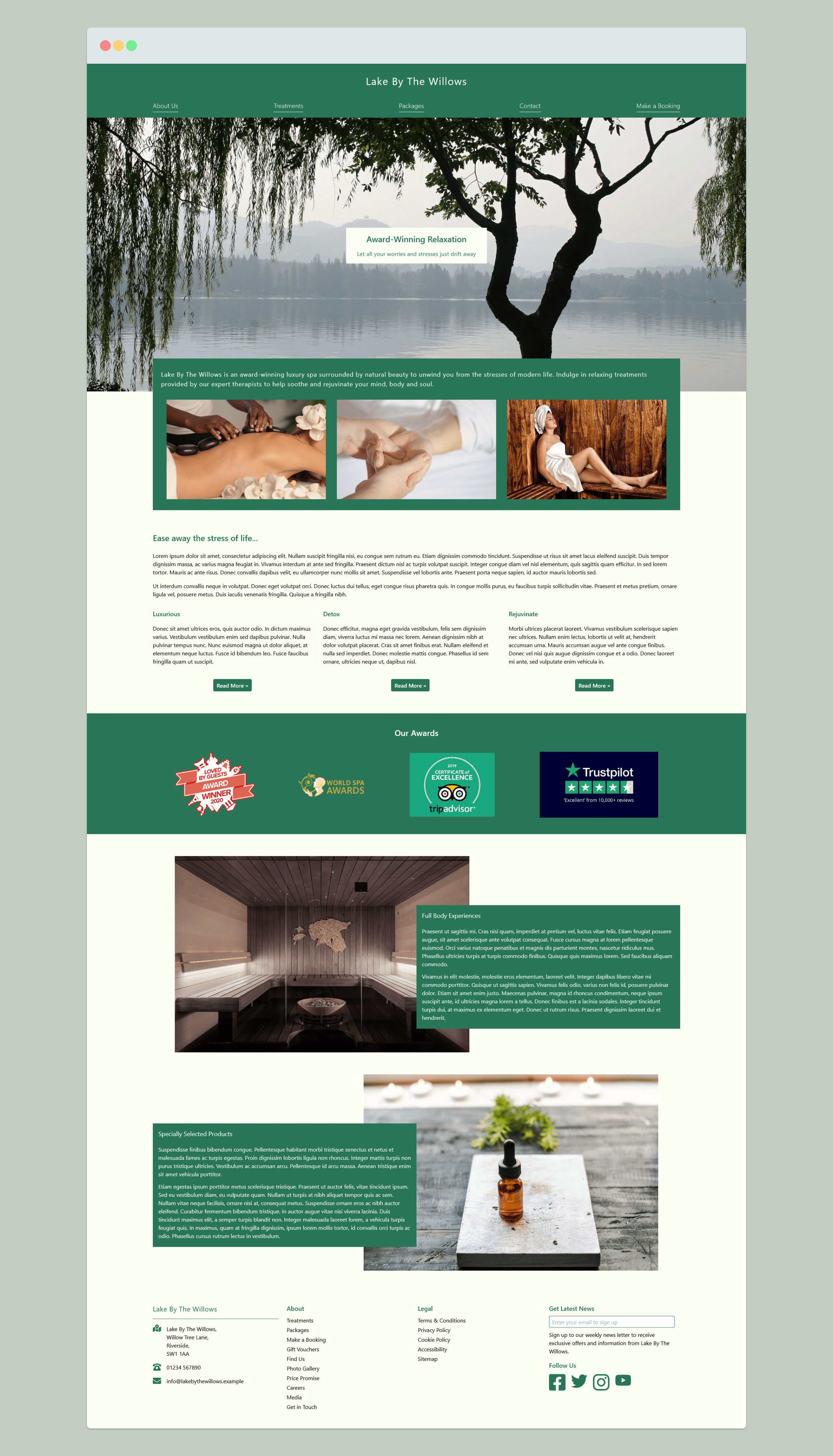 Lake By The Willows Spa Website